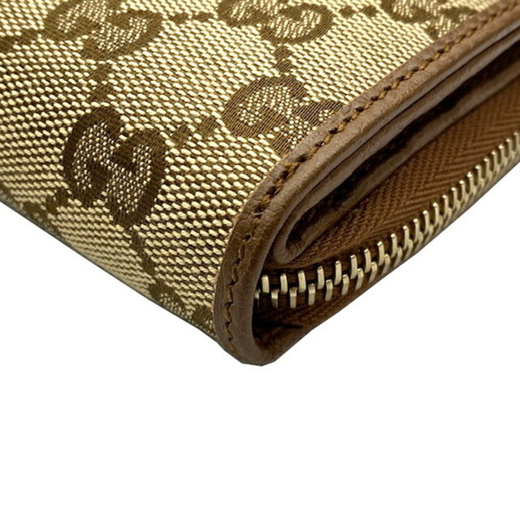 GUCCI Gucci Bifold Wallet GG Canvas Brown 346056 Outlet Women's Men's - Picture 3 of 15